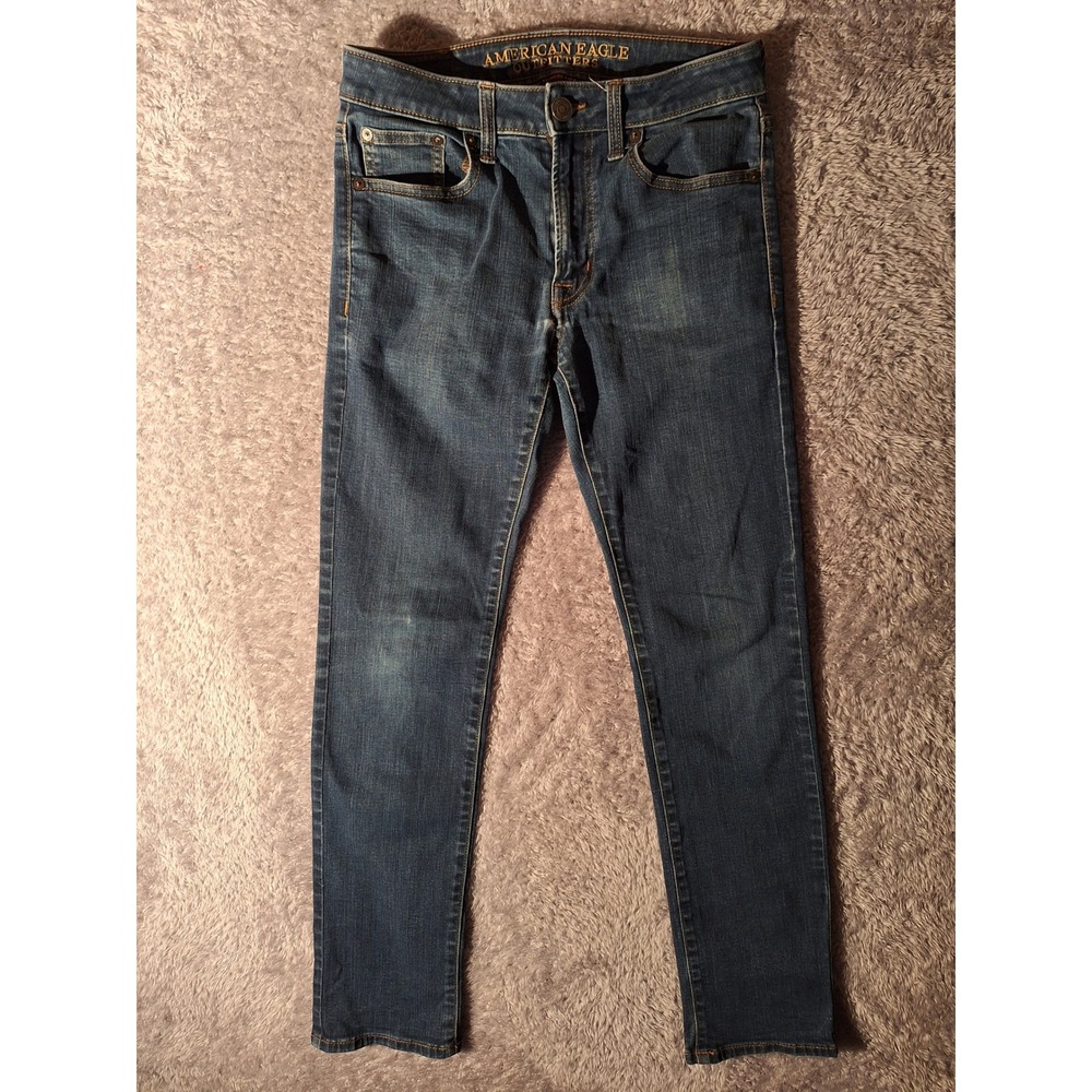 American Eagle Outfitters Extreme Flex Dark Wash Slim Fit Jeans Men's Denim Y2K - Picture 1 of 9